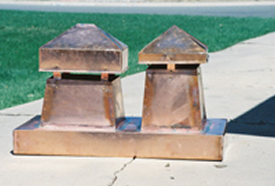 Copper sheet metal detail