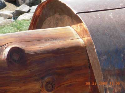 Copper gutter and downspout installation on historic building