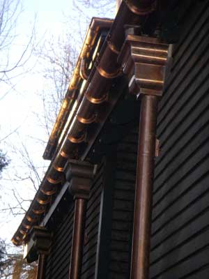 Copper standing seam work