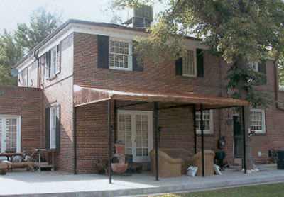 Standing seam roof wide view