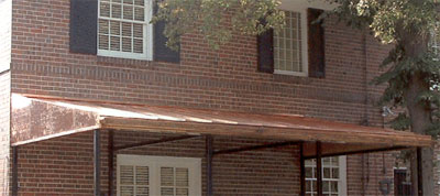 Standing seam copper roof