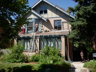 Standing seam roofing work
