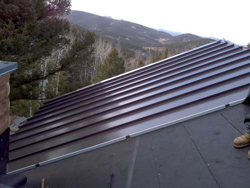 Standing seam copper roofing