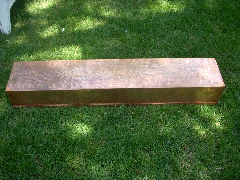 Copper flower planter