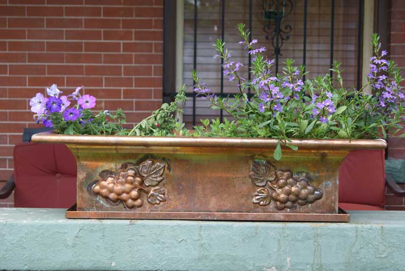 Custom copper planter