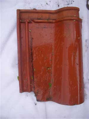 Red Ludowici T-12 tile