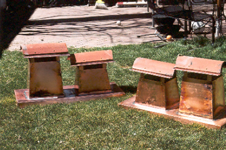 Custom copper chimney cap