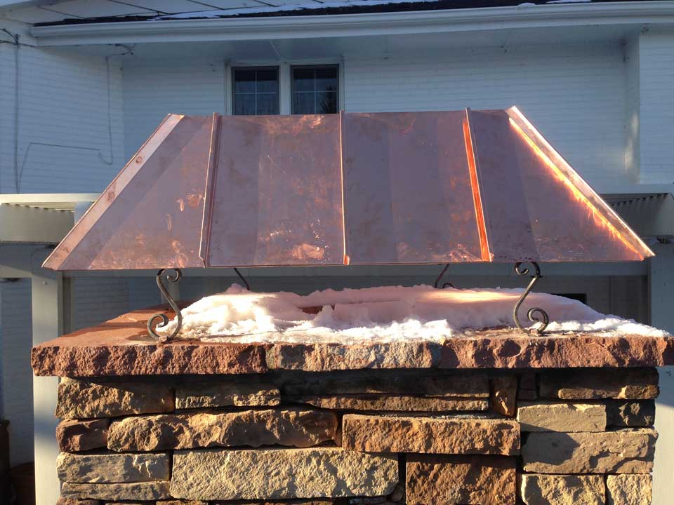 Copper chimney shroud