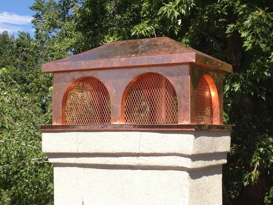 Custom chimney shroud installation