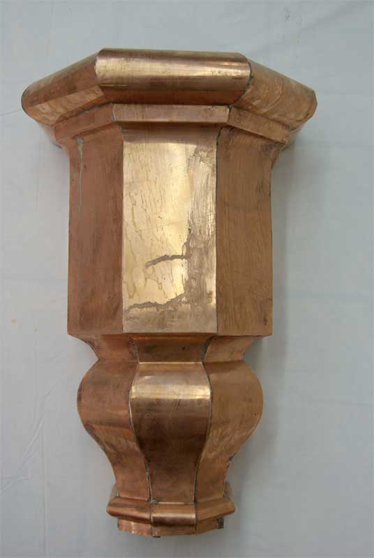 Custom copper gutter and collector box