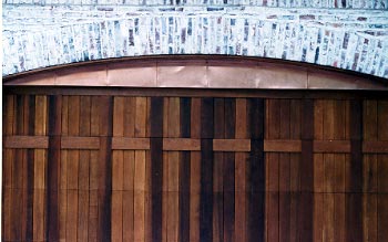 Copper roofing on garage