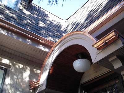 Copper over-door installation