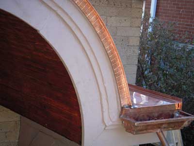 Over-door copper detail