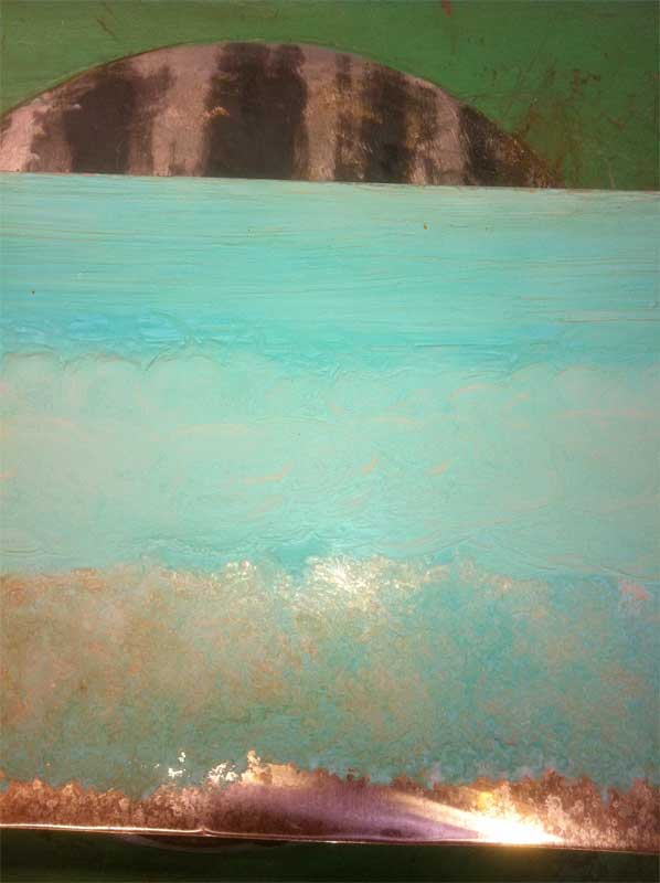 Copper patina aging process