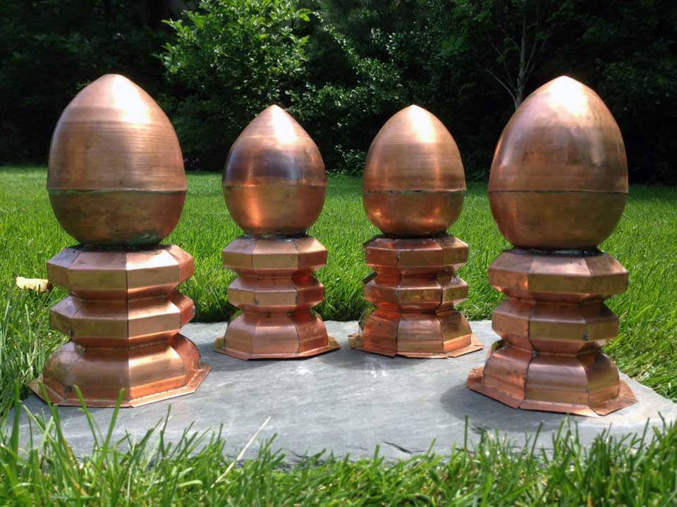 Custom spun copper piece