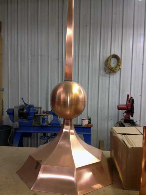 Spun copper element